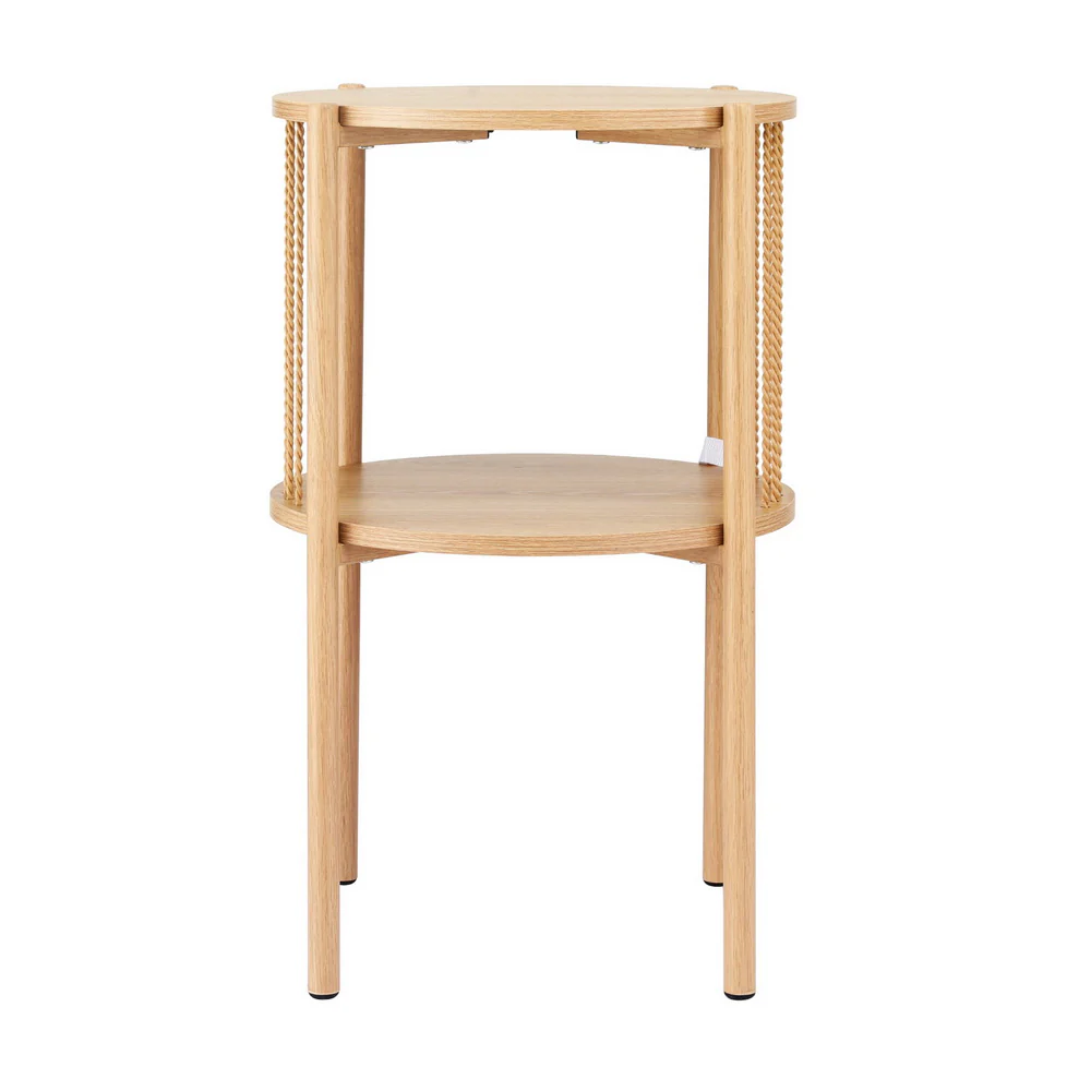 Artiss Coffee Table 2-Tier Round Wood - Image 10