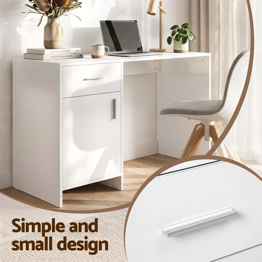 Artiss Computer Desk Drawer Cabinet White 100CM - Image 5