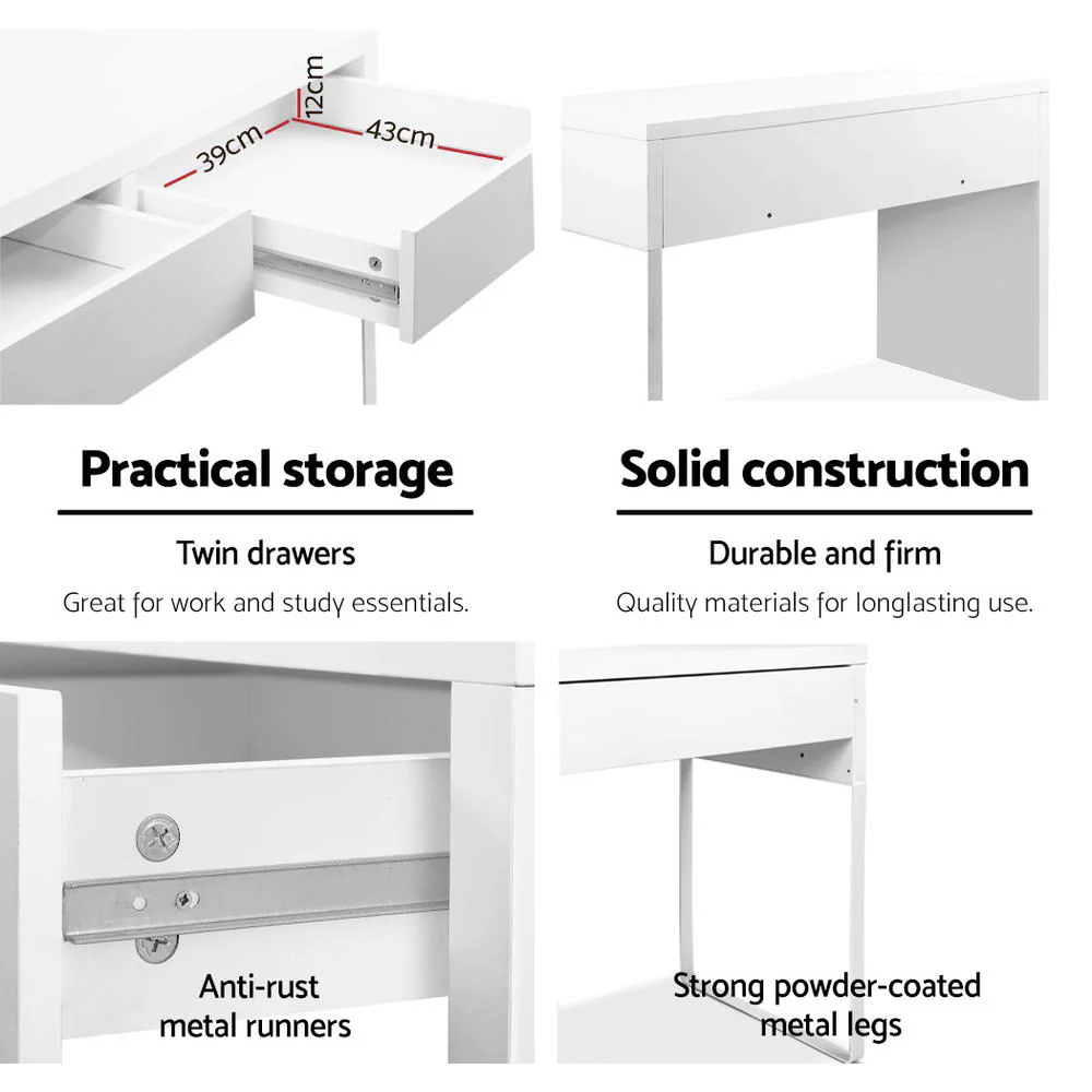 Artiss Computer Desk Drawer White - Image 6