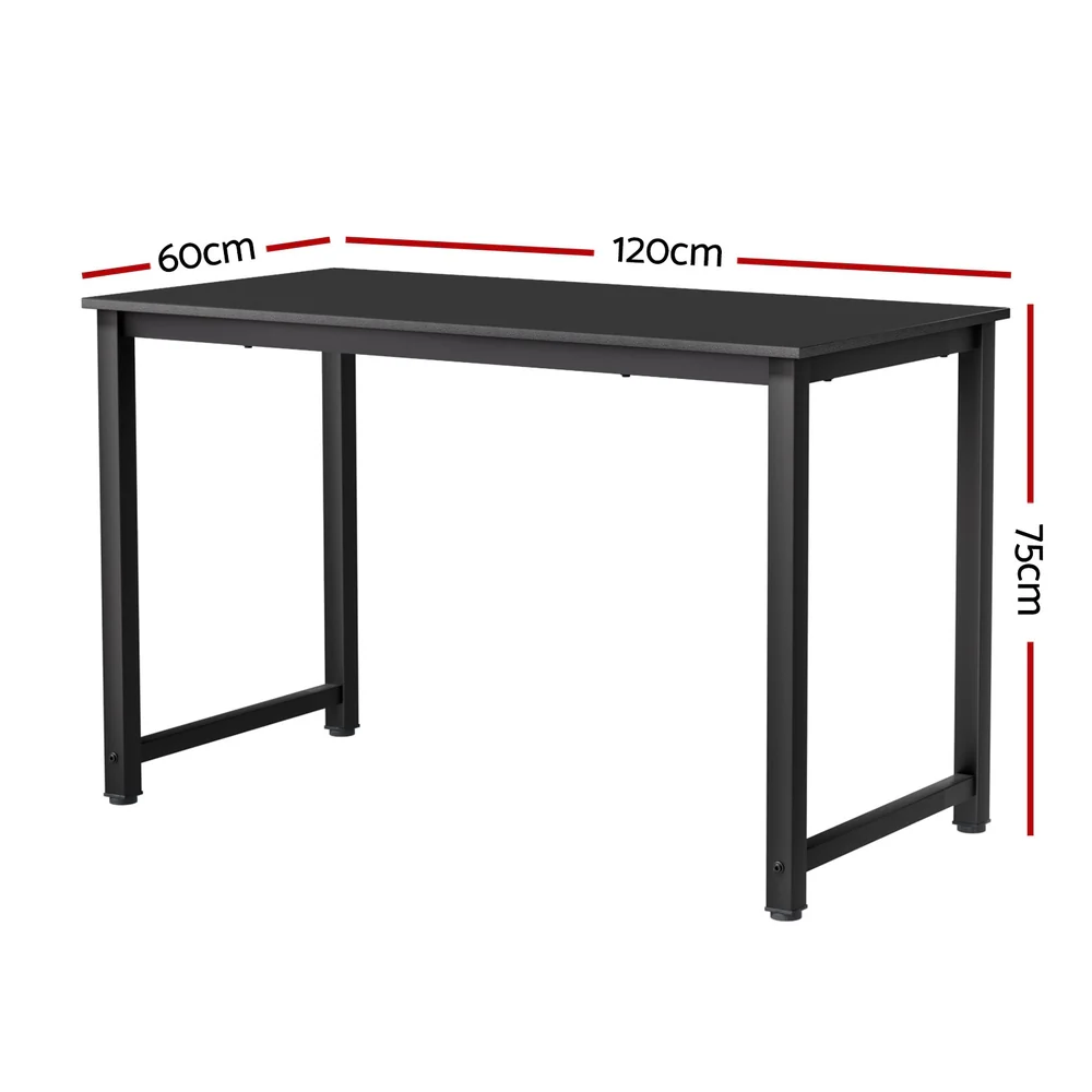 Artiss Computer Desk Home Office Study Table Black 120CM - Image 3