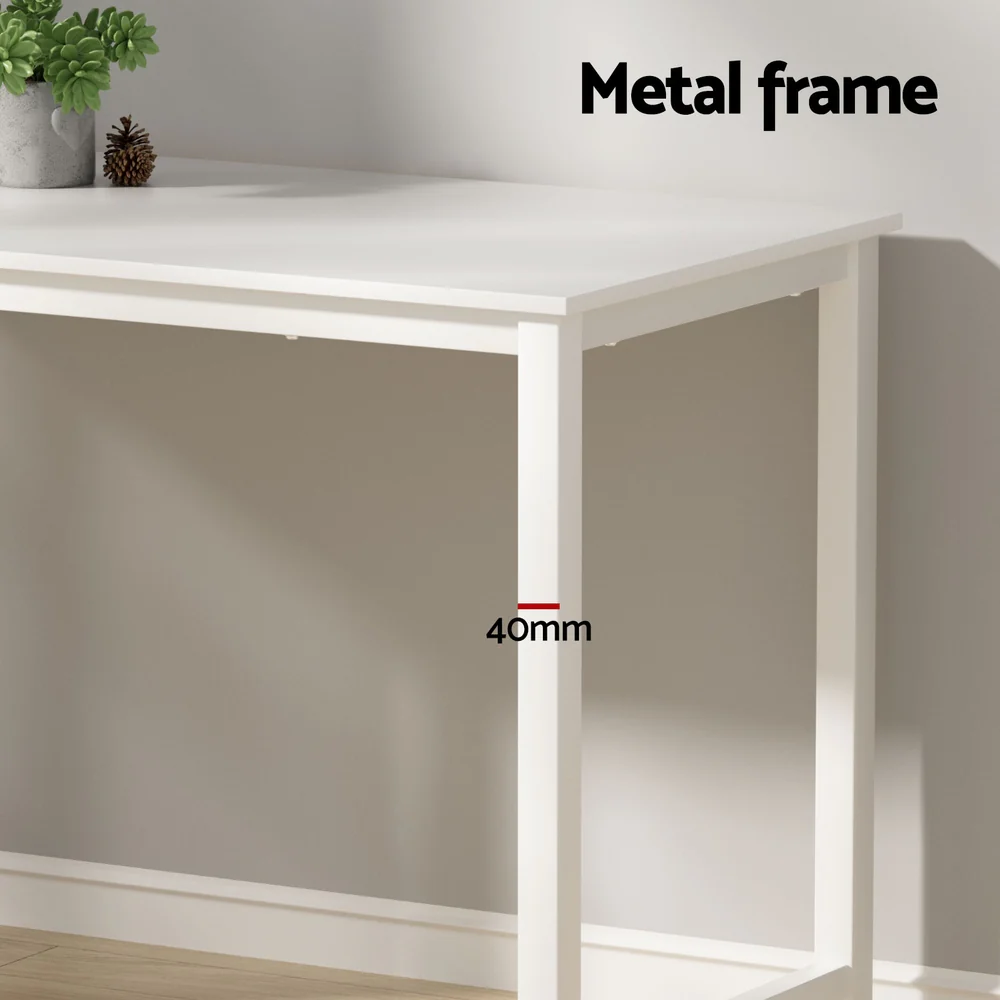Artiss Computer Desk Home Office Study Table White 120CM - Image 6