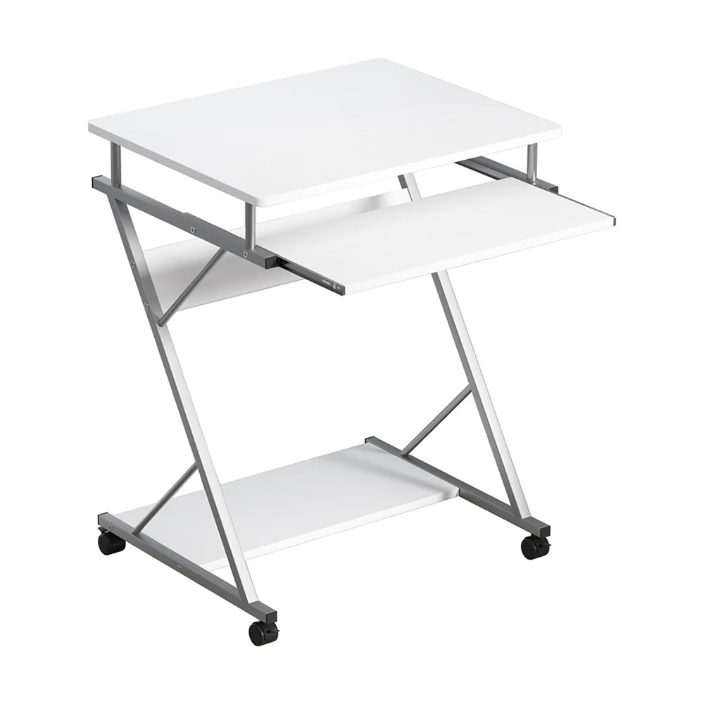 Artiss Computer Desk Keyboard Tray Shelf White 60CM - Image 2