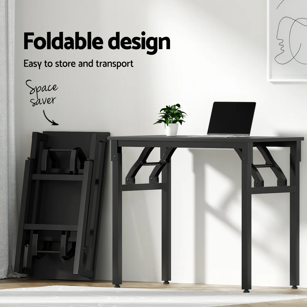 Artiss Computer Desk Foldable Balck 80CM - Image 5