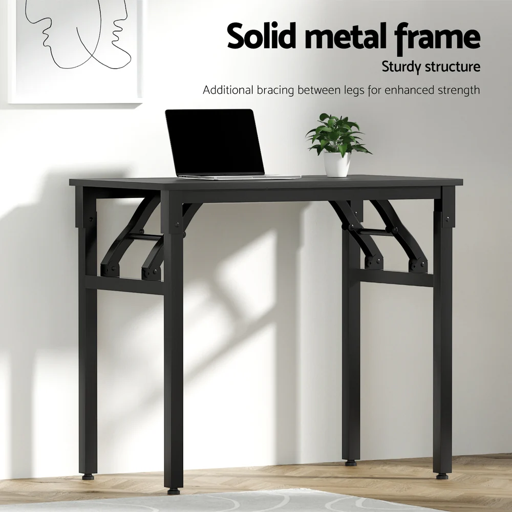 Artiss Computer Desk Foldable Balck 80CM - Image 6