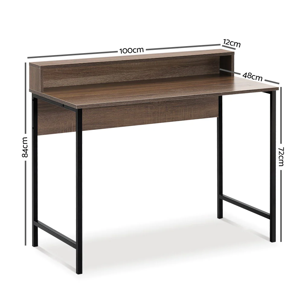 Artiss Computer Desk Shelf Oak 100CM - Image 7