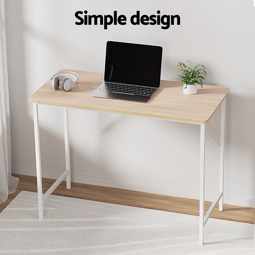 Artiss Computer Desk Oak 100CM - Image 5