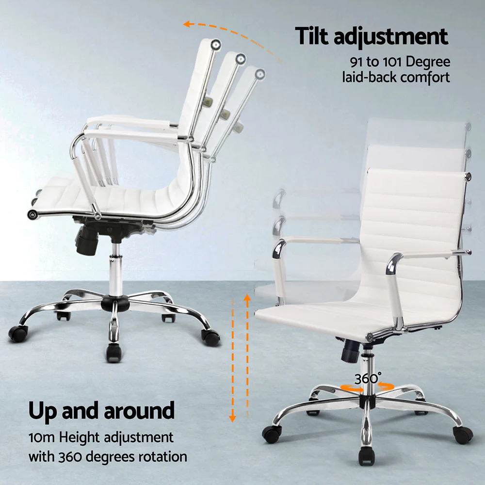 Artiss Computer Desk Office Chair Set PU Leather Wall Mount Foldable Table - Image 6
