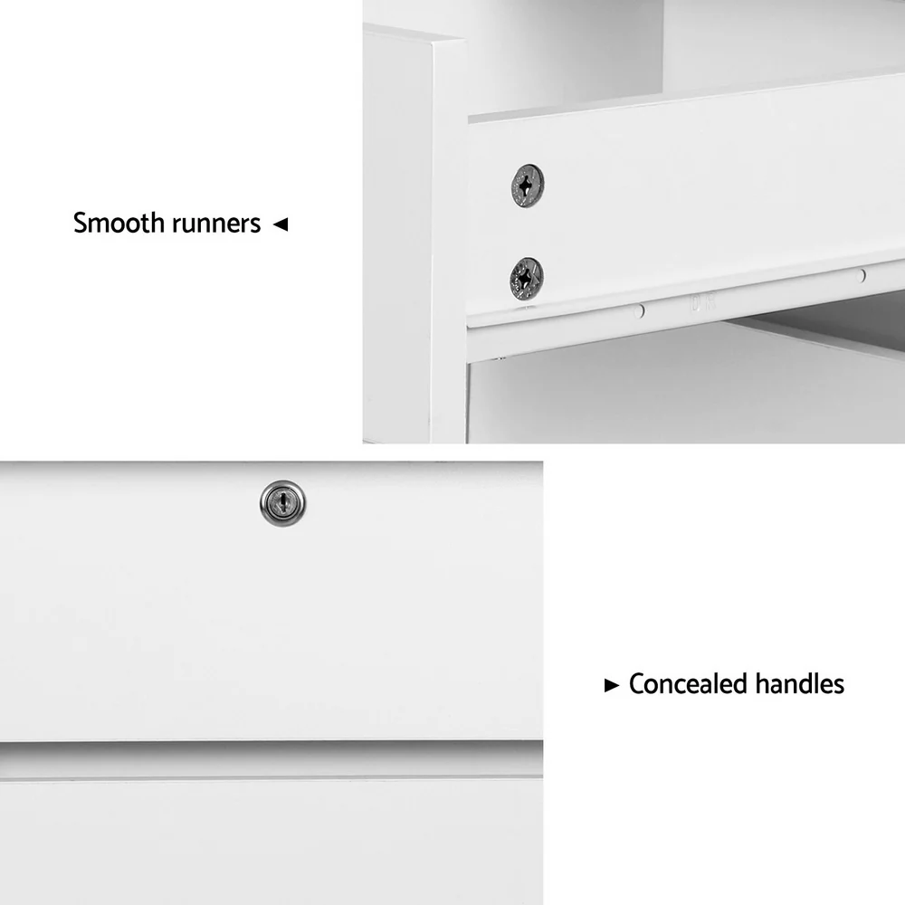 Artiss Computer Desk Office Study Desks Table Drawer Bookshelf Cabinet - Image 7