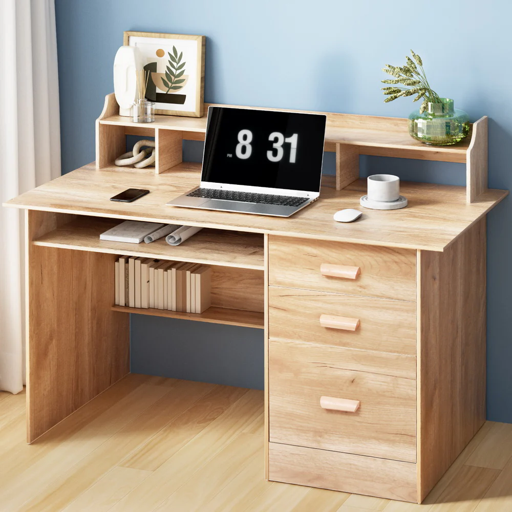 Artiss Computer Desk Office Study Desks Table Shelf Drawer - Image 7
