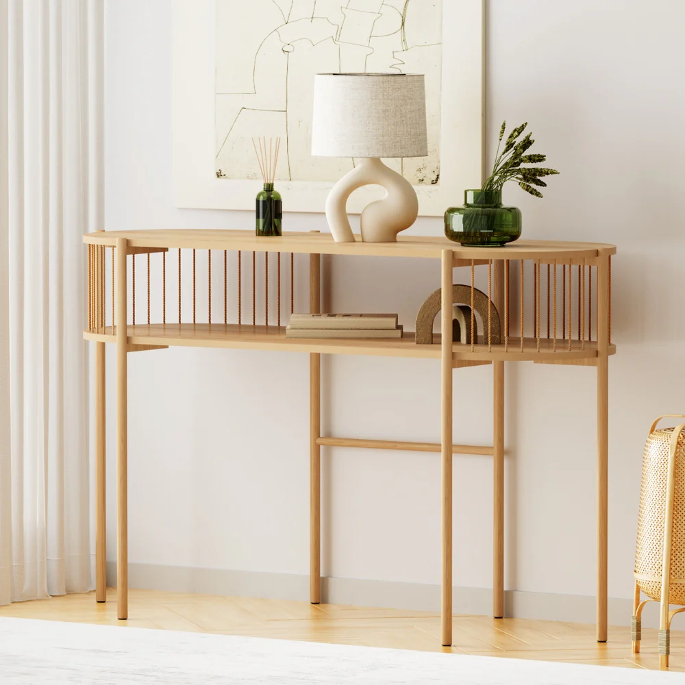 artiss-console-table-124cm-pine - Image 8