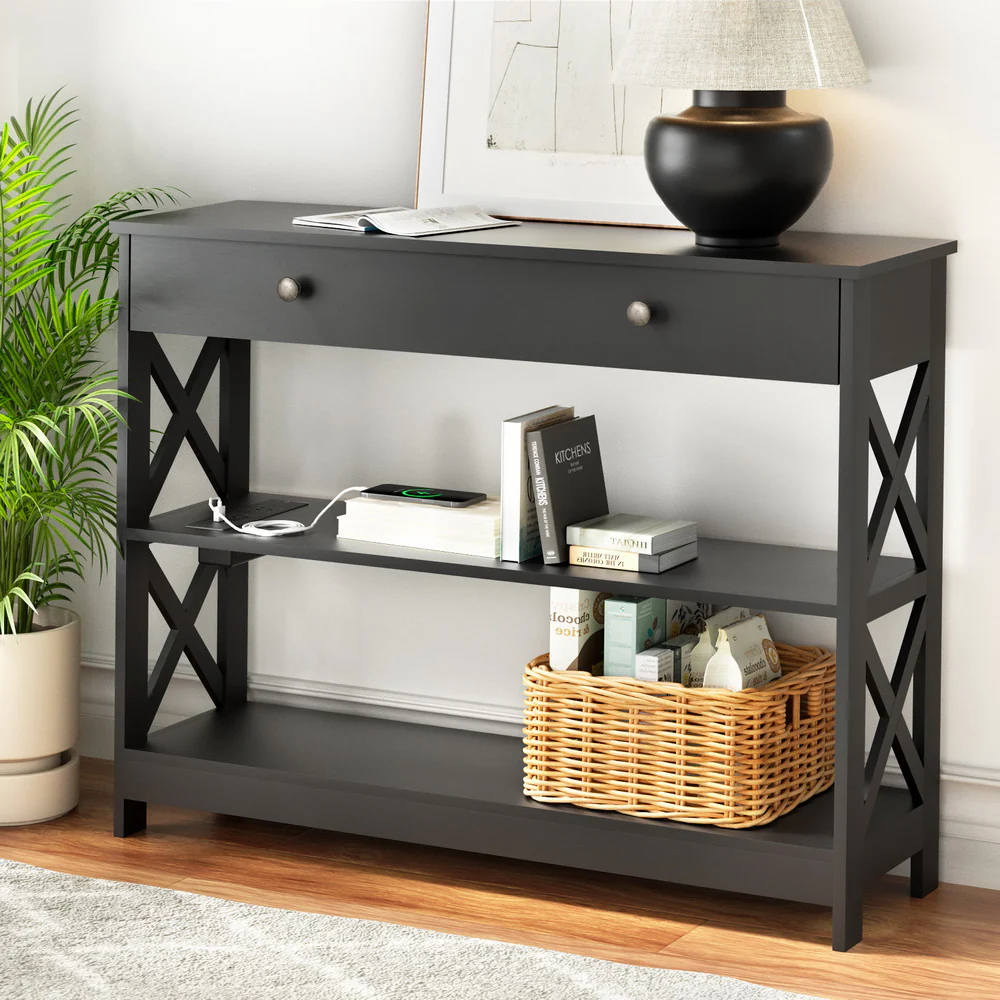 Artiss Console Table 3-tier USB Outlets - Image 3