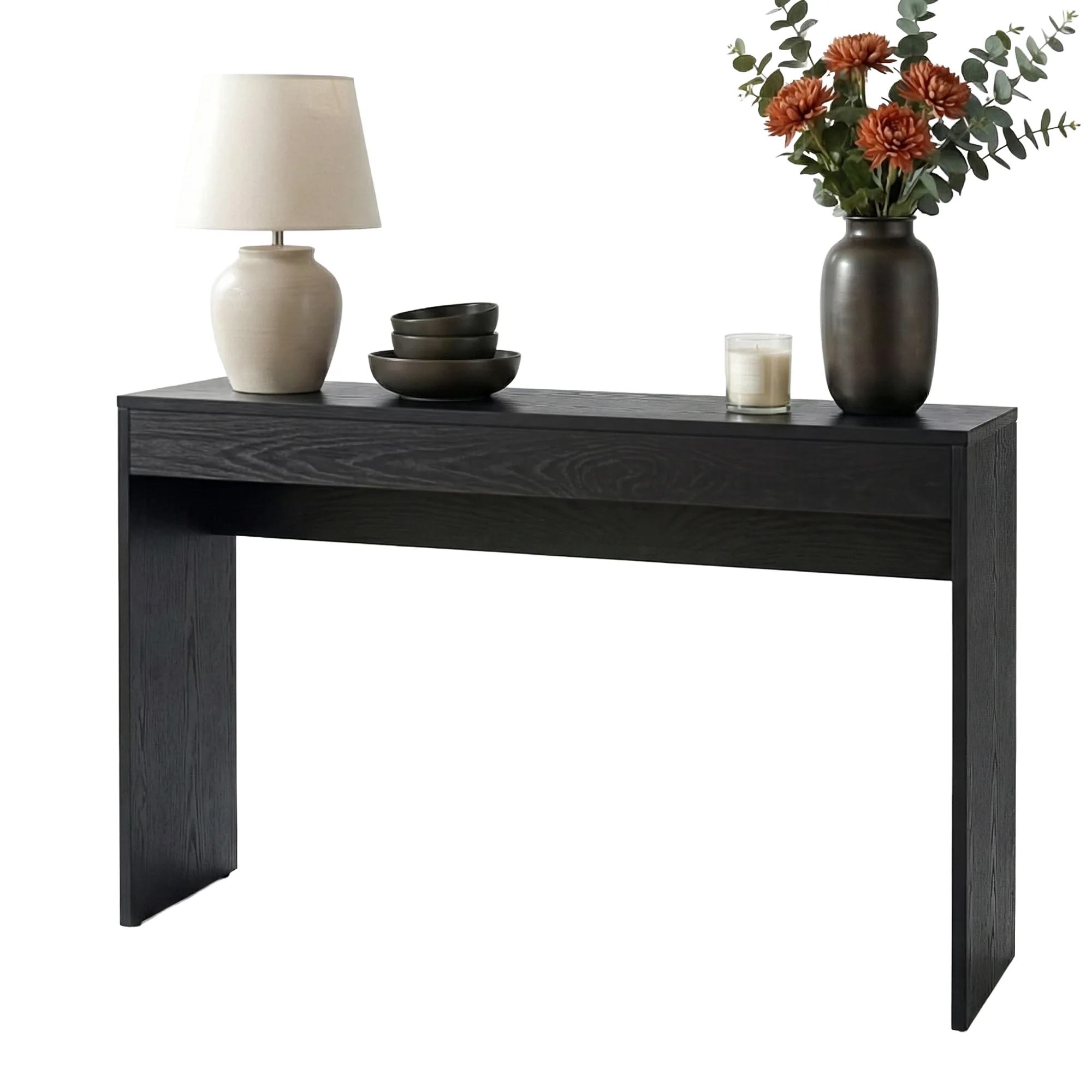 Artiss Console Table Hallway Sofa Entryway Entrance 120CM Black - Image 2