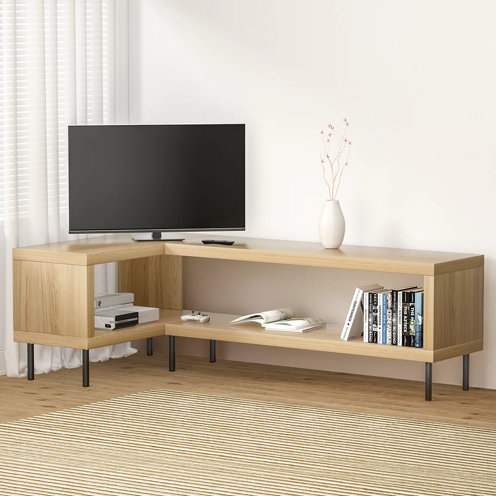 Artiss Entertainment Unit Corner TV Cabinet Storage Shelf Bevis - Image 5