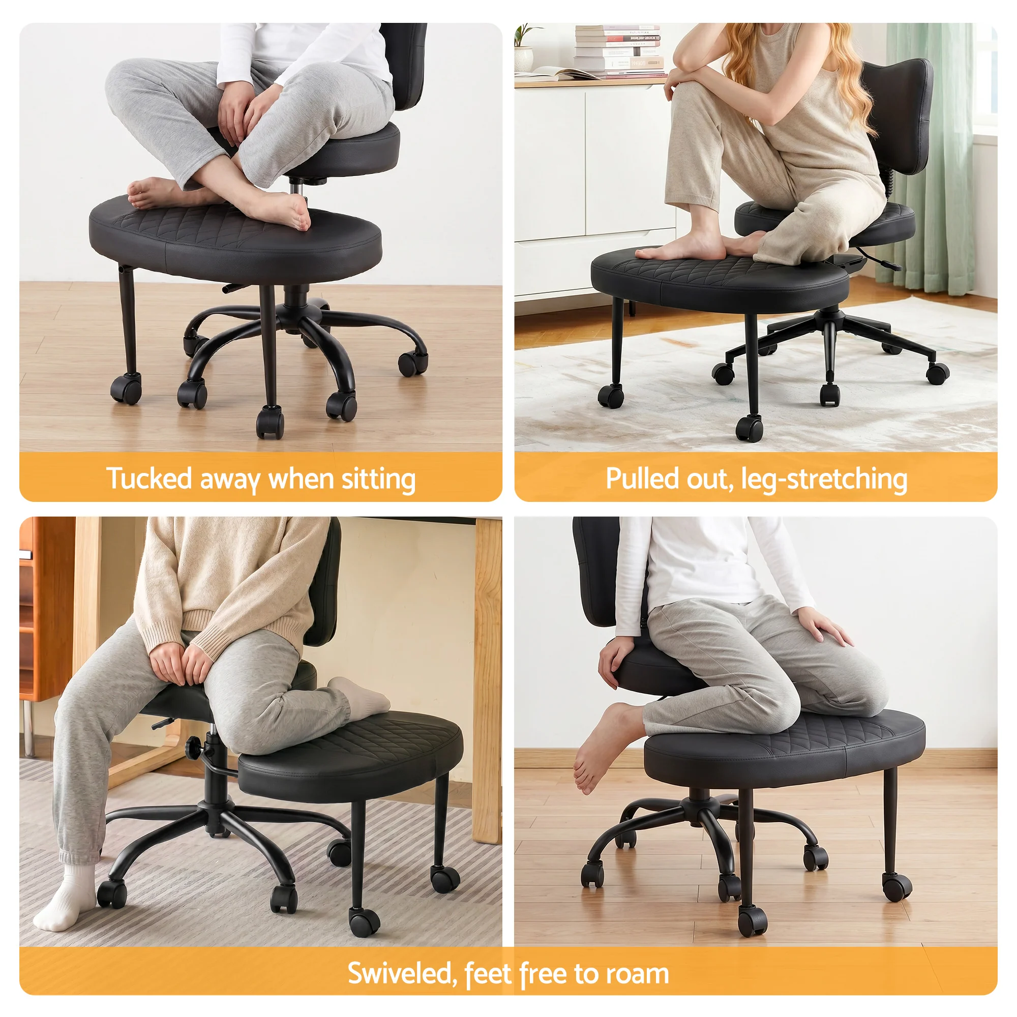 Artiss Cross Legged Kneeling Chair Adjustable Meditation Ergonomic Office Seat - Image 7