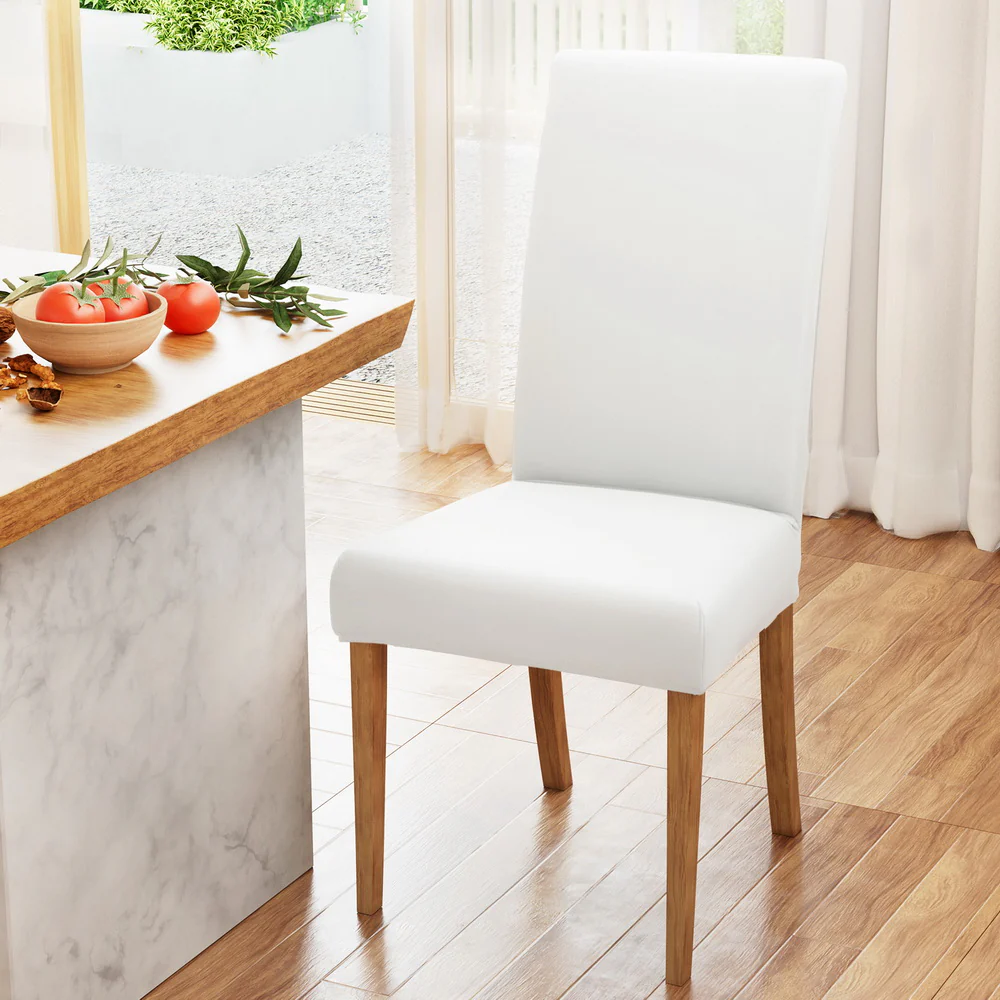 Artiss Dining Chair Covers 4x Slipcovers Spandex Stretch Banquet Wedding White - Image 2