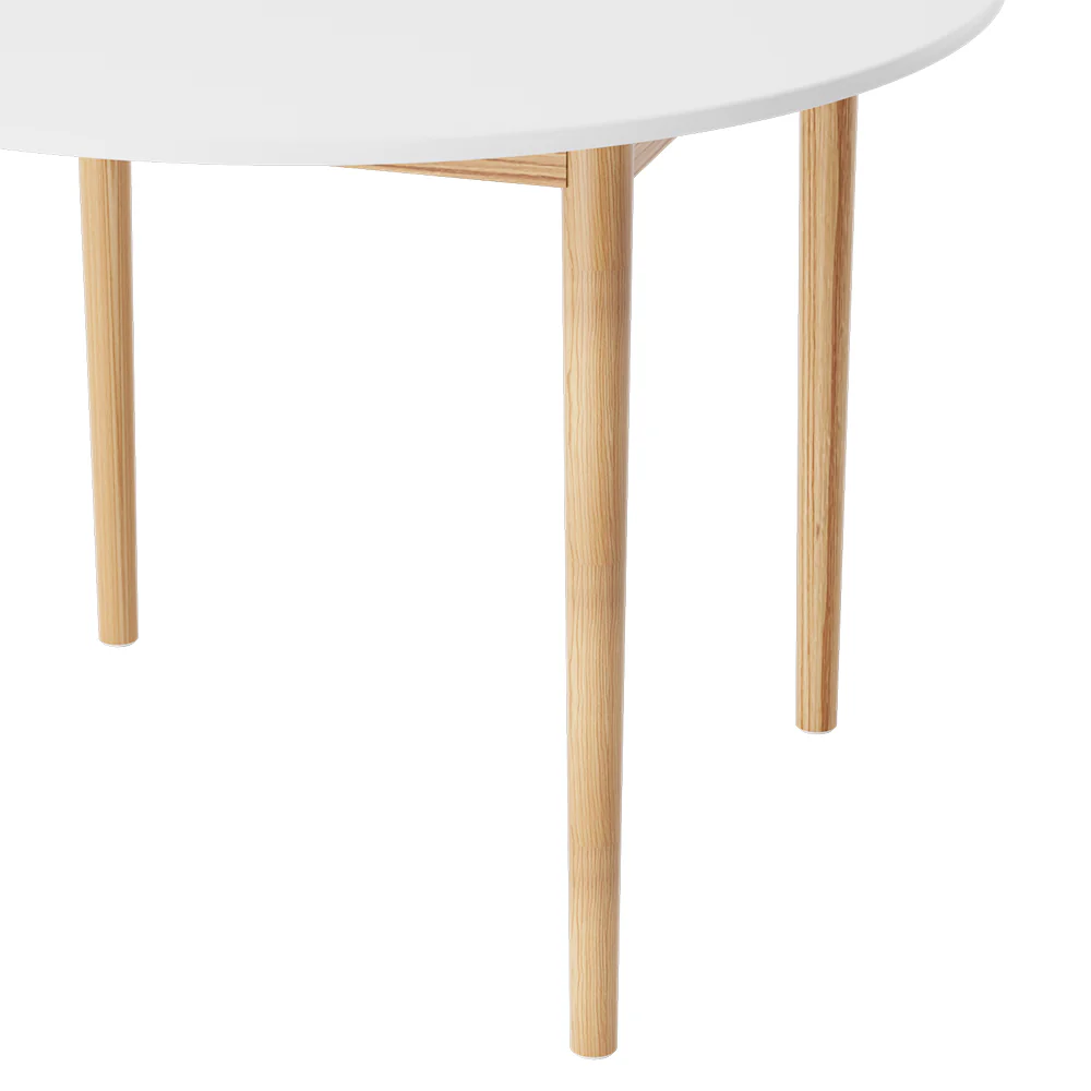 Artiss Dining Table Round White 108CM Diameter Demi - Image 4