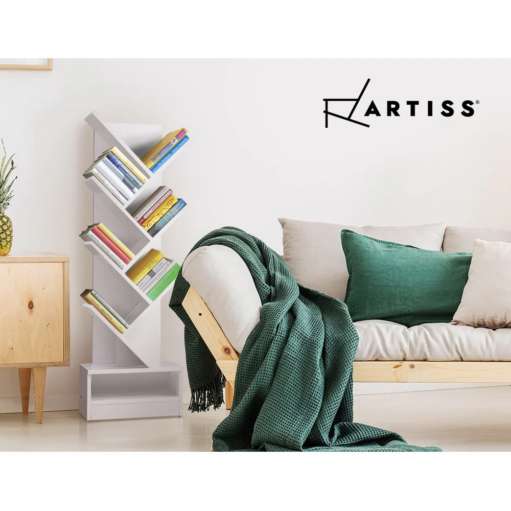 Artiss Tree Bookshelf 7 Tiers - ECHO White - Image 4