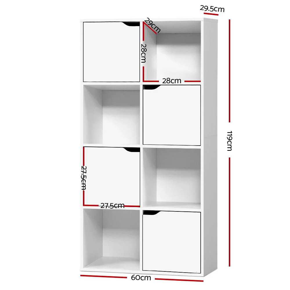 Artiss Bookshelf 8 Cube Shlef - DANA White - Image 8