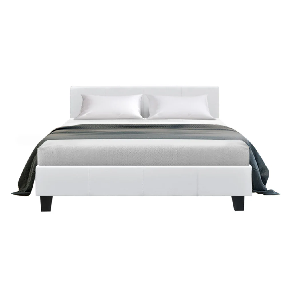 Artiss Bed Frame Double Size White NEO - Image 3