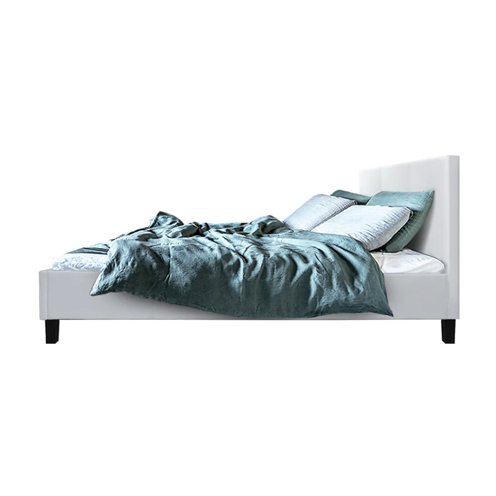 Artiss Bed Frame Double Size White NEO - Image 4