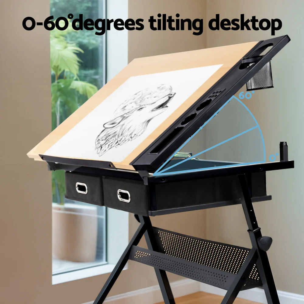 Artiss Drawing Desk Drafting Table - Image 6