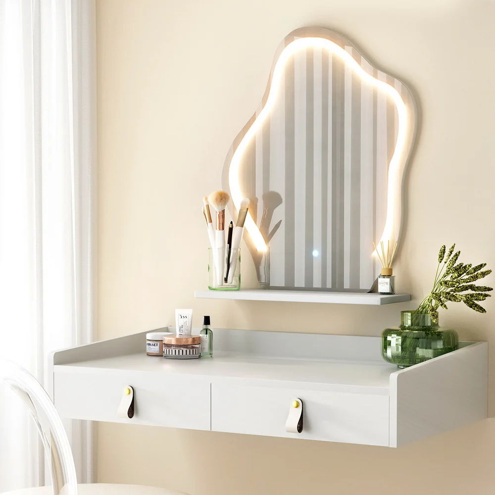 Artiss Dressing Table Floating LED White Daphne - Image 5
