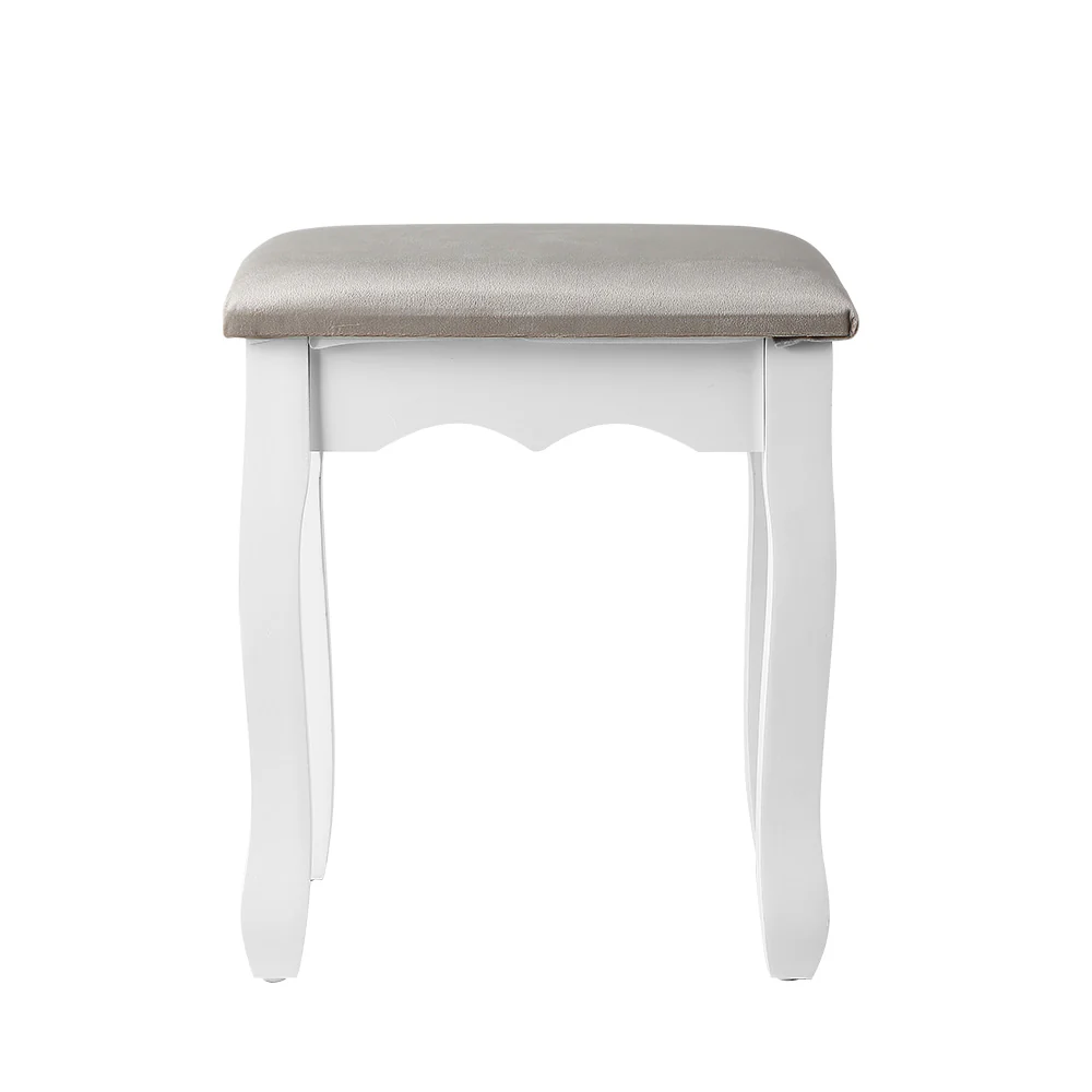 Artiss Dressing Table Stool Velvet Grey - Image 3