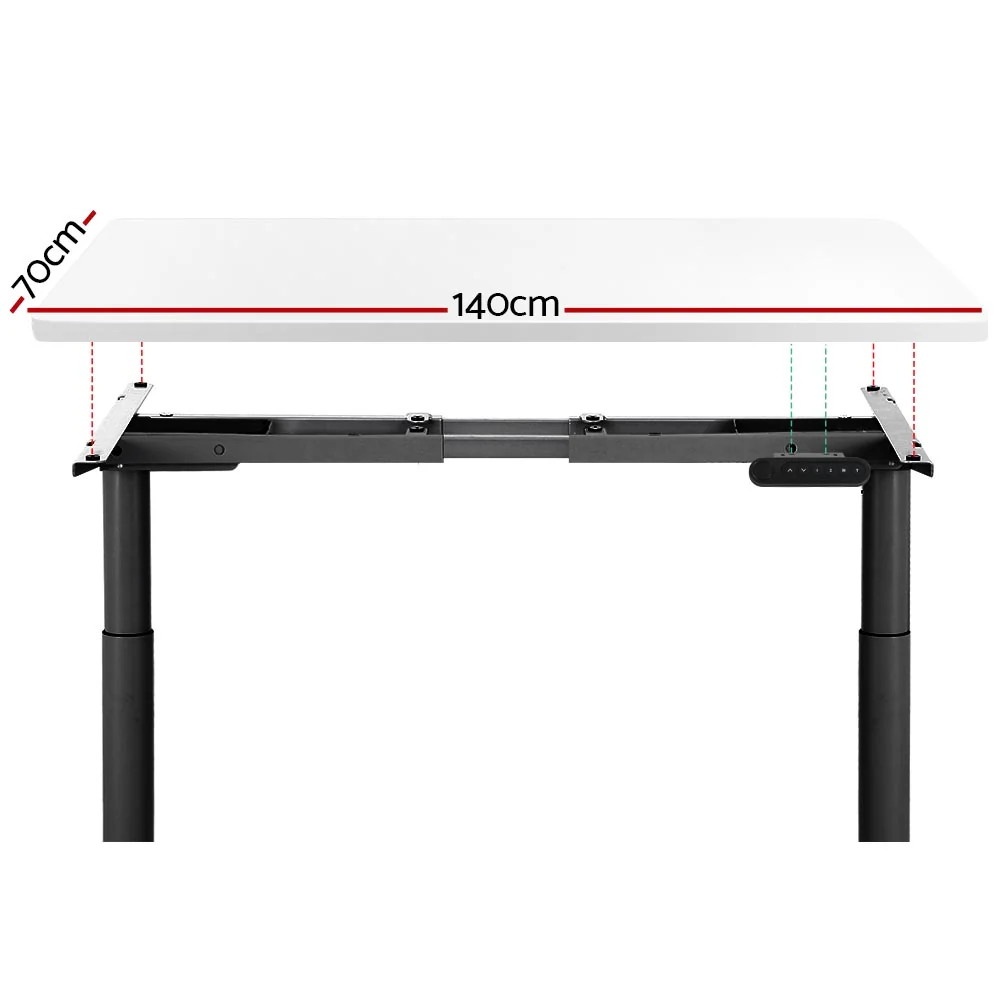 Artiss Standing Desk Motorised Electric Dual Motor White 140CM - Image 3