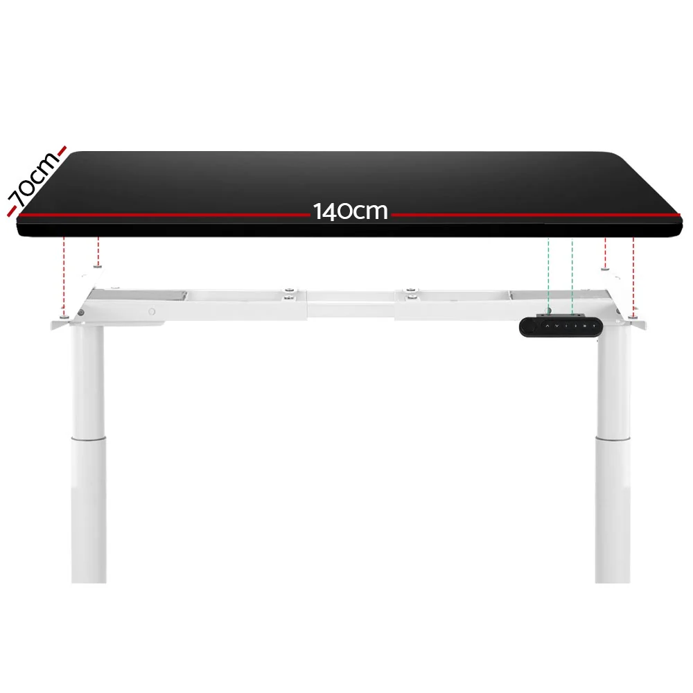 Artiss Standing Desk Motorised Electric Dual Motor 140CM Black - Image 3