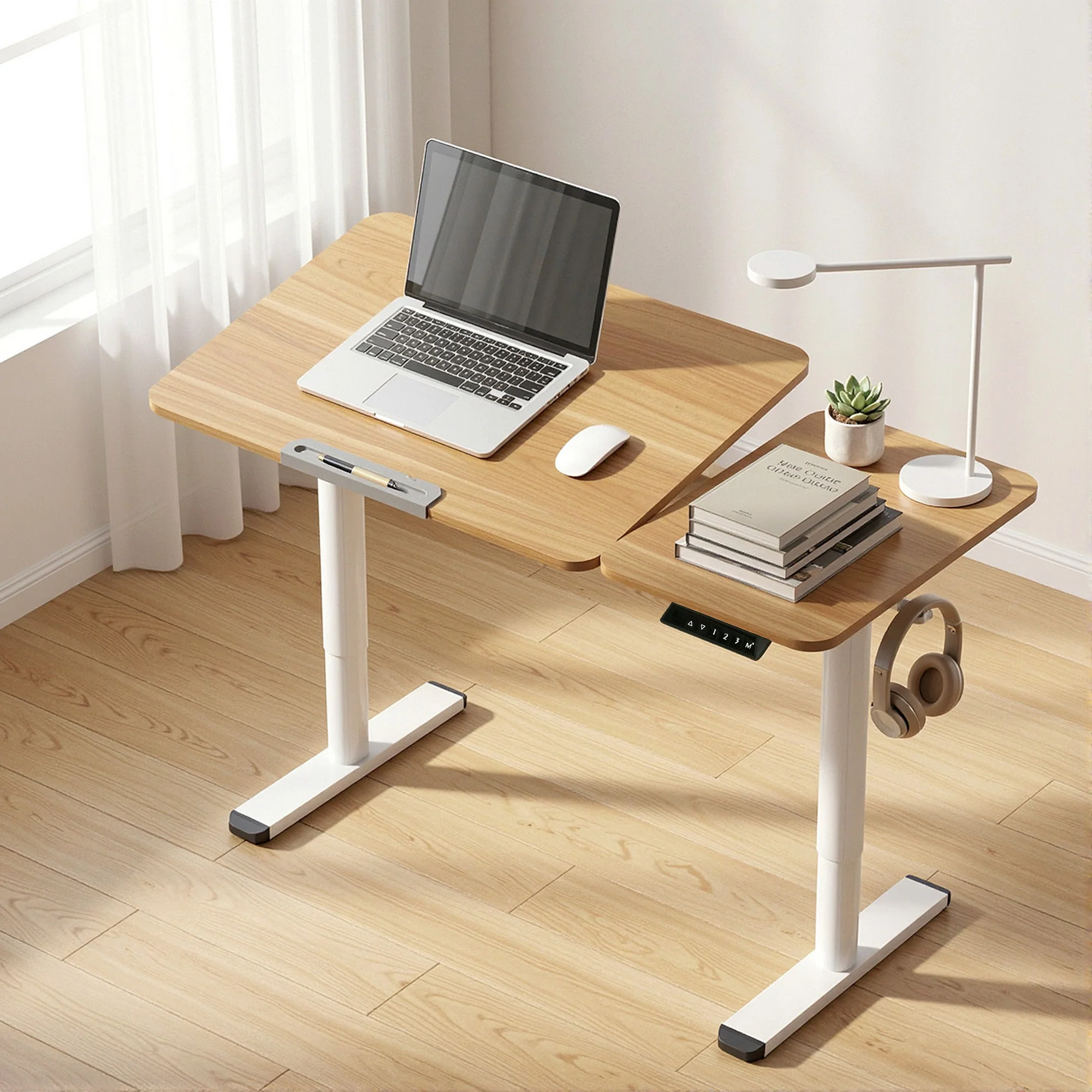 Artiss Electric Standing Desk Height Adjustable Sit Stand Desk Tilting Top - Image 10