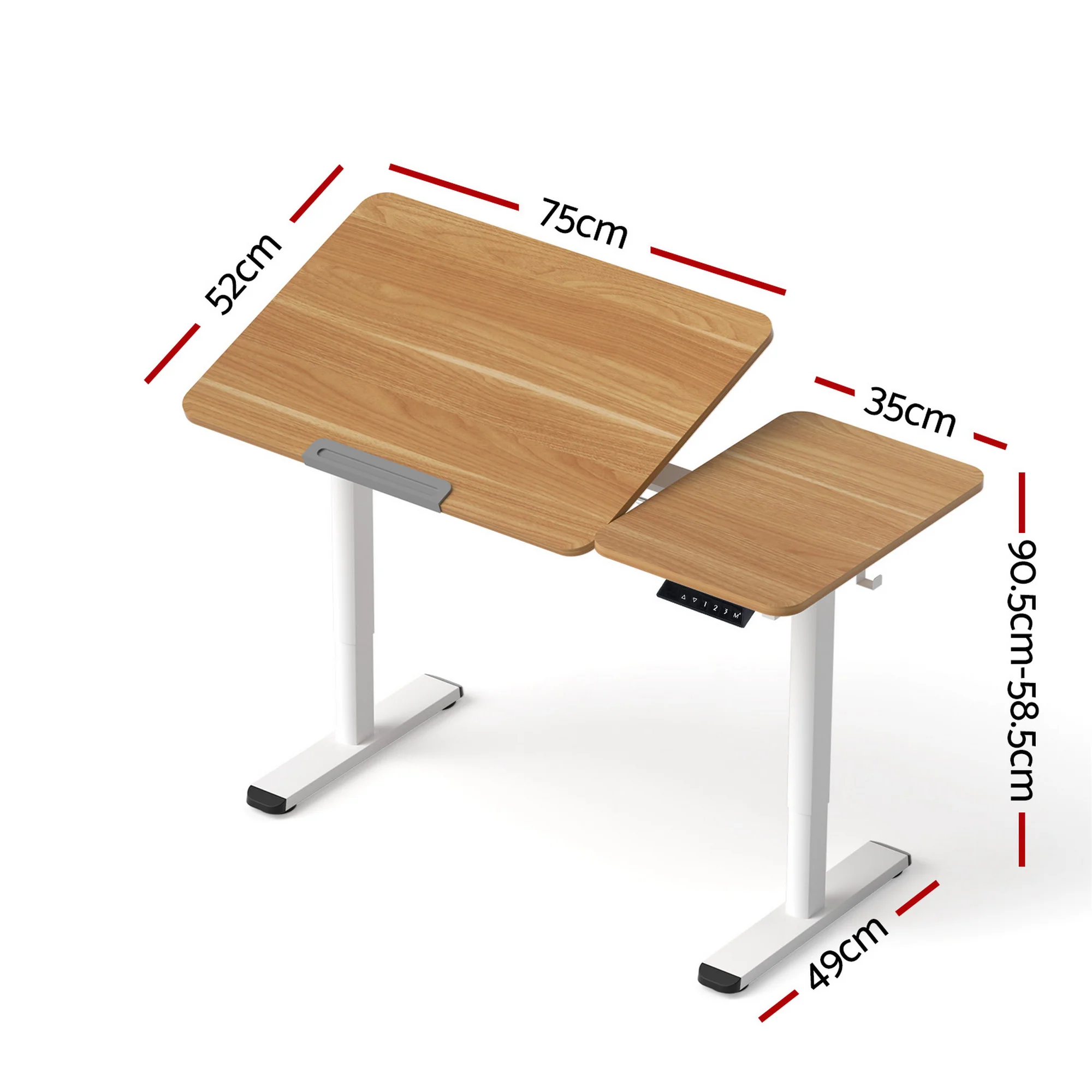 Artiss Electric Standing Desk Height Adjustable Sit Stand Desk Tilting Top - Image 2