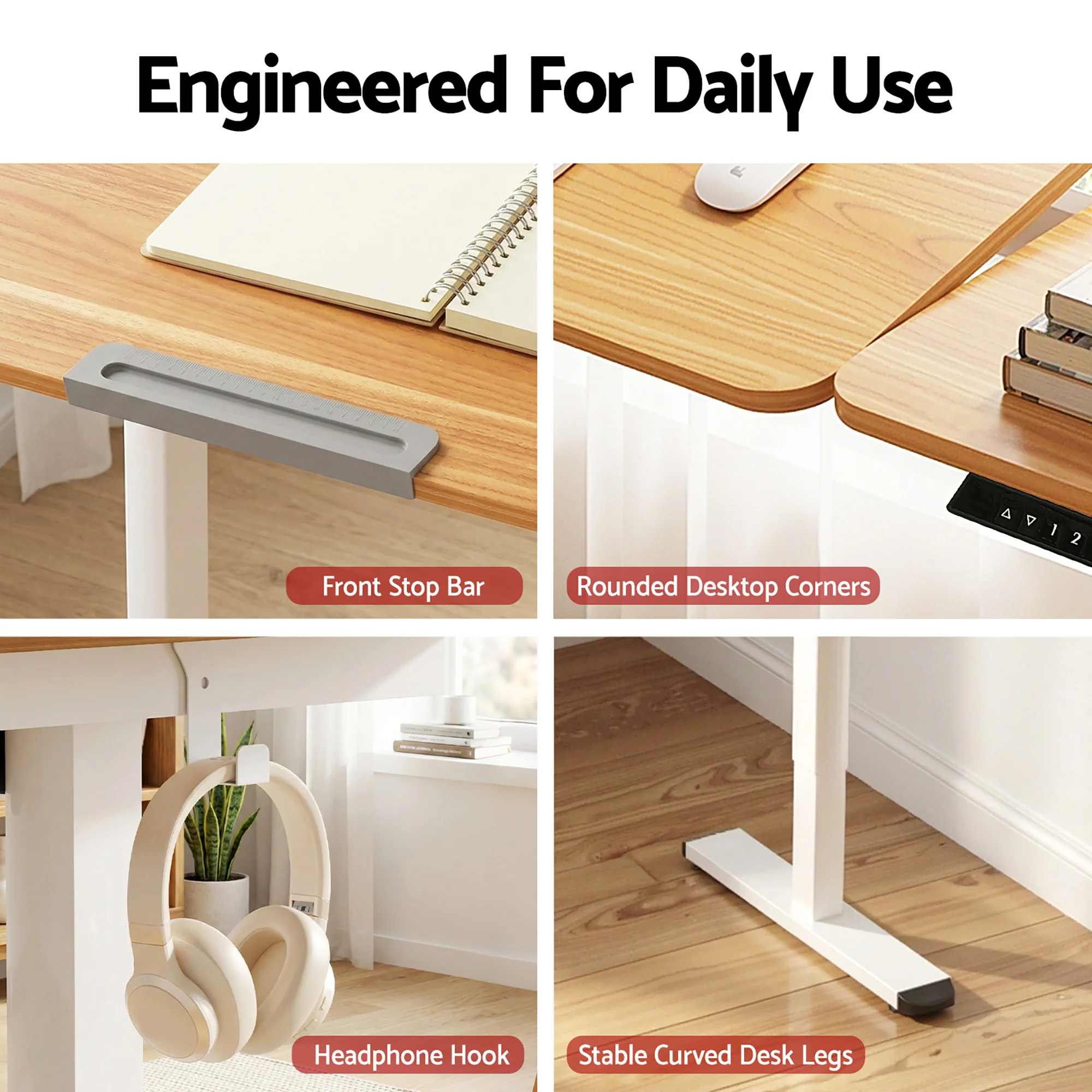 Artiss Electric Standing Desk Height Adjustable Sit Stand Desk Tilting Top - Image 8