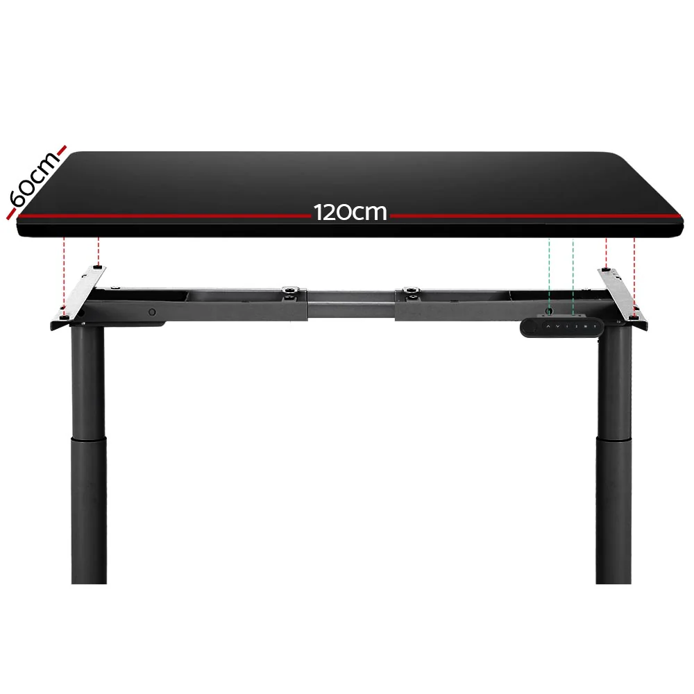 Artiss Standing Desk Motorised Electric Dual Motor Black 120CM - Image 3