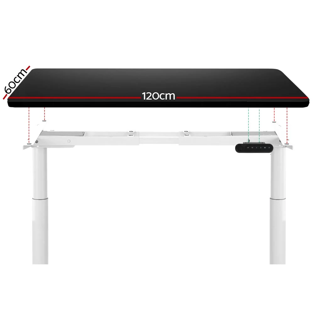 Artiss Standing Desk Motorised Electric Dual Motor 120CM Black - Image 3