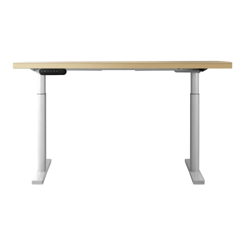 Artiss Standing Desk Motorised Electric Dual Motor 120CM White Oak - Image 4