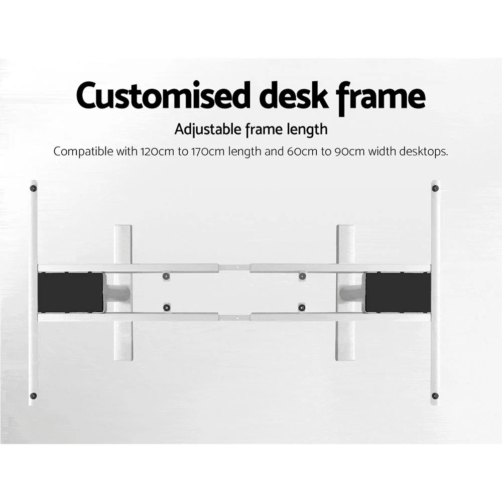 Artiss Standing Desk Motorised Electric Dual Motor 120CM Walnut - Image 6