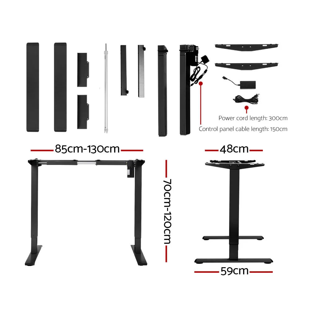 Artiss Standing Desk Motorised White Oak 120CM - Image 2