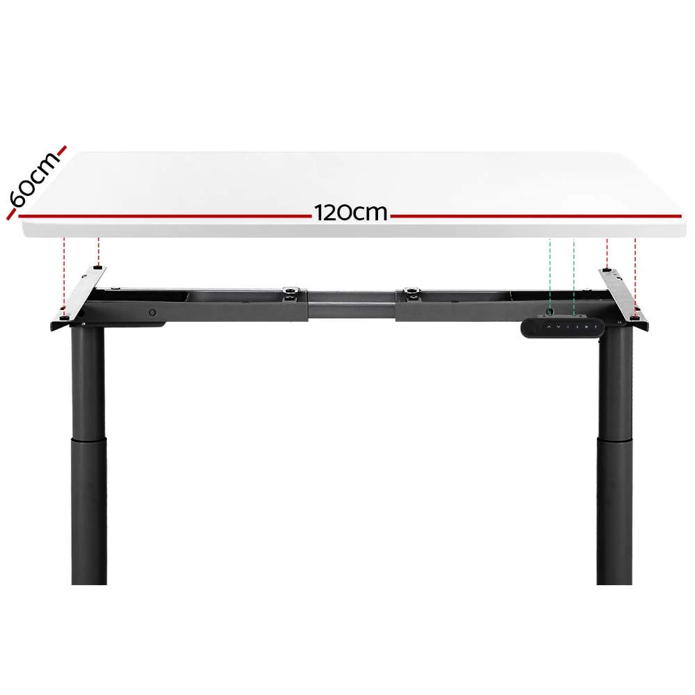 Artiss Standing Desk Motorised Electric Dual Motor White 120CM - Image 3