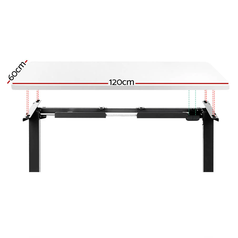 Artiss Standing Desk Motorised White 120CM - Image 3