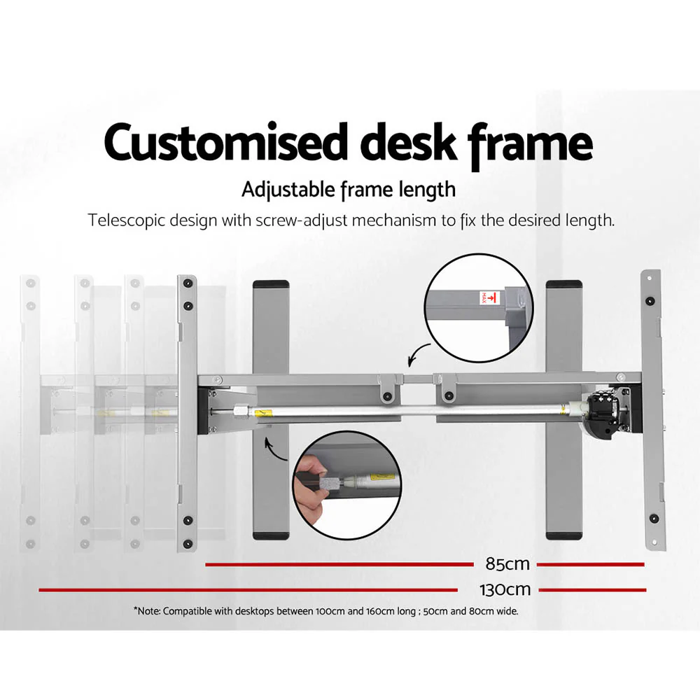Artiss Standing Desk Motorised 120CM Walnut - Image 6