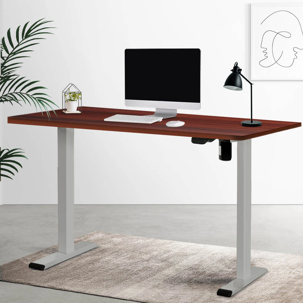 Artiss Standing Desk Motorised 120CM Walnut - Image 8