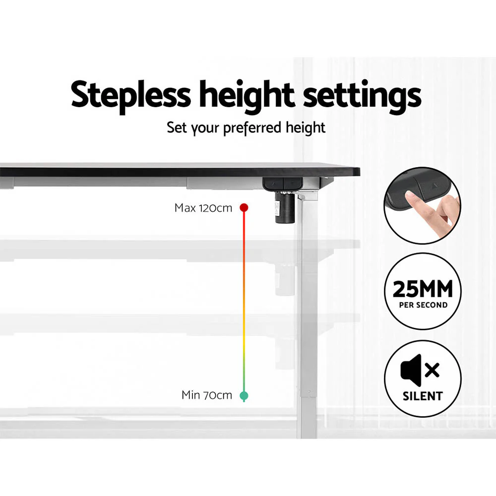 Artiss Standing Desk Motorised Sit Stand Desks Black 120CM - Image 5