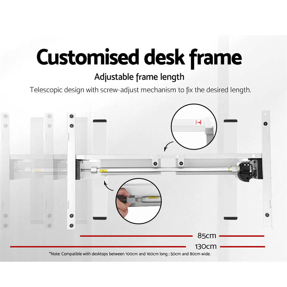 Artiss Standing Desk Motorised Sit Stand Desks Black 120CM - Image 6