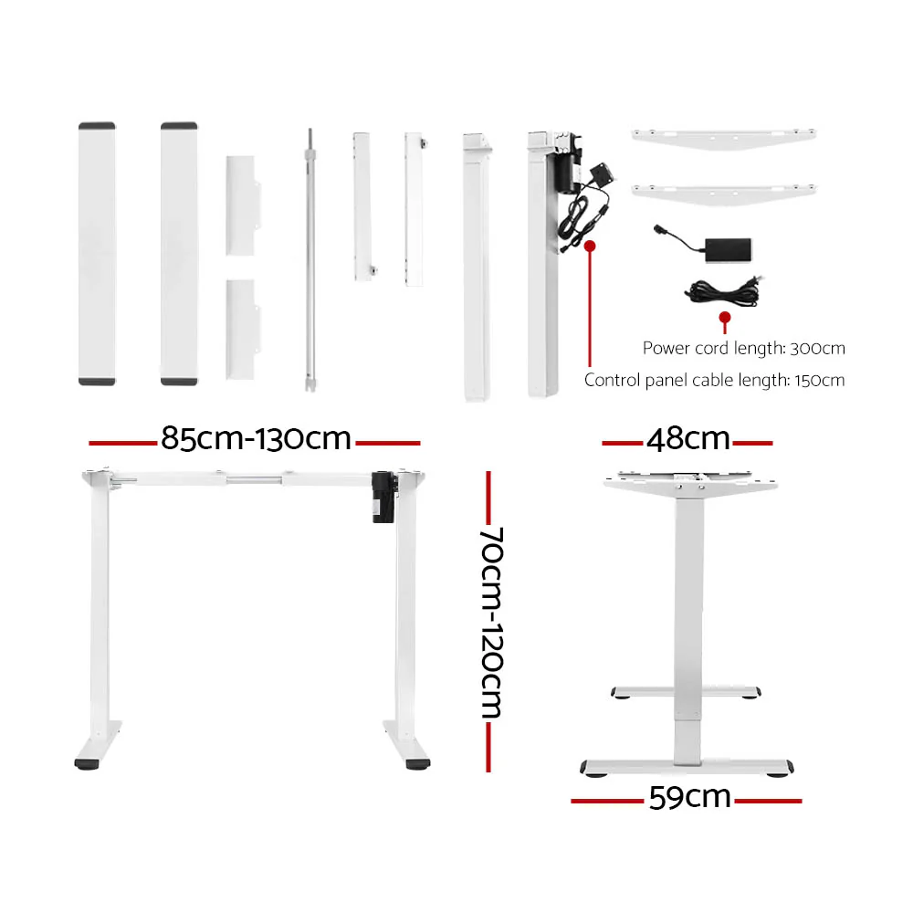 Artiss Standing Desk Motorised Sit Stand Desks Walnut 120CM - Image 2