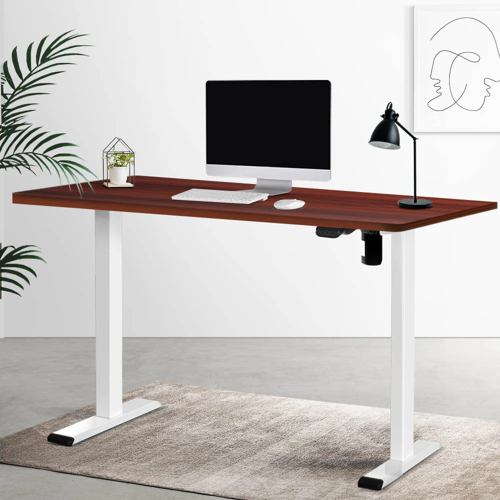 Artiss Standing Desk Motorised Sit Stand Desks Walnut 120CM - Image 8