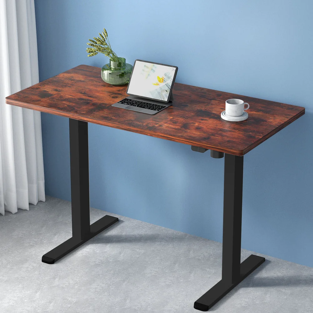 Artiss Standing Desk Motorised Rustic Brown 140CM - Image 7