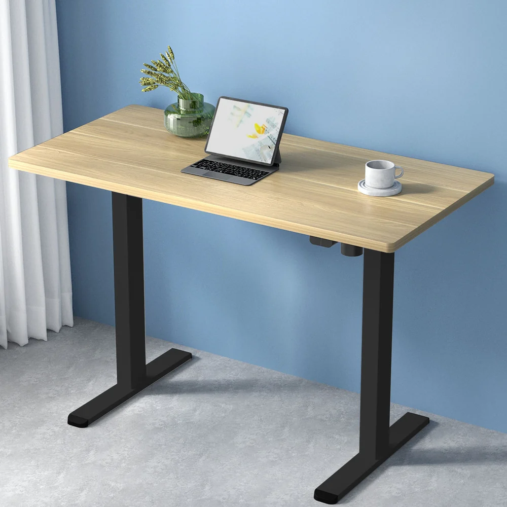 Artiss Standing Desk Motorised White Oak 140CM - Image 7