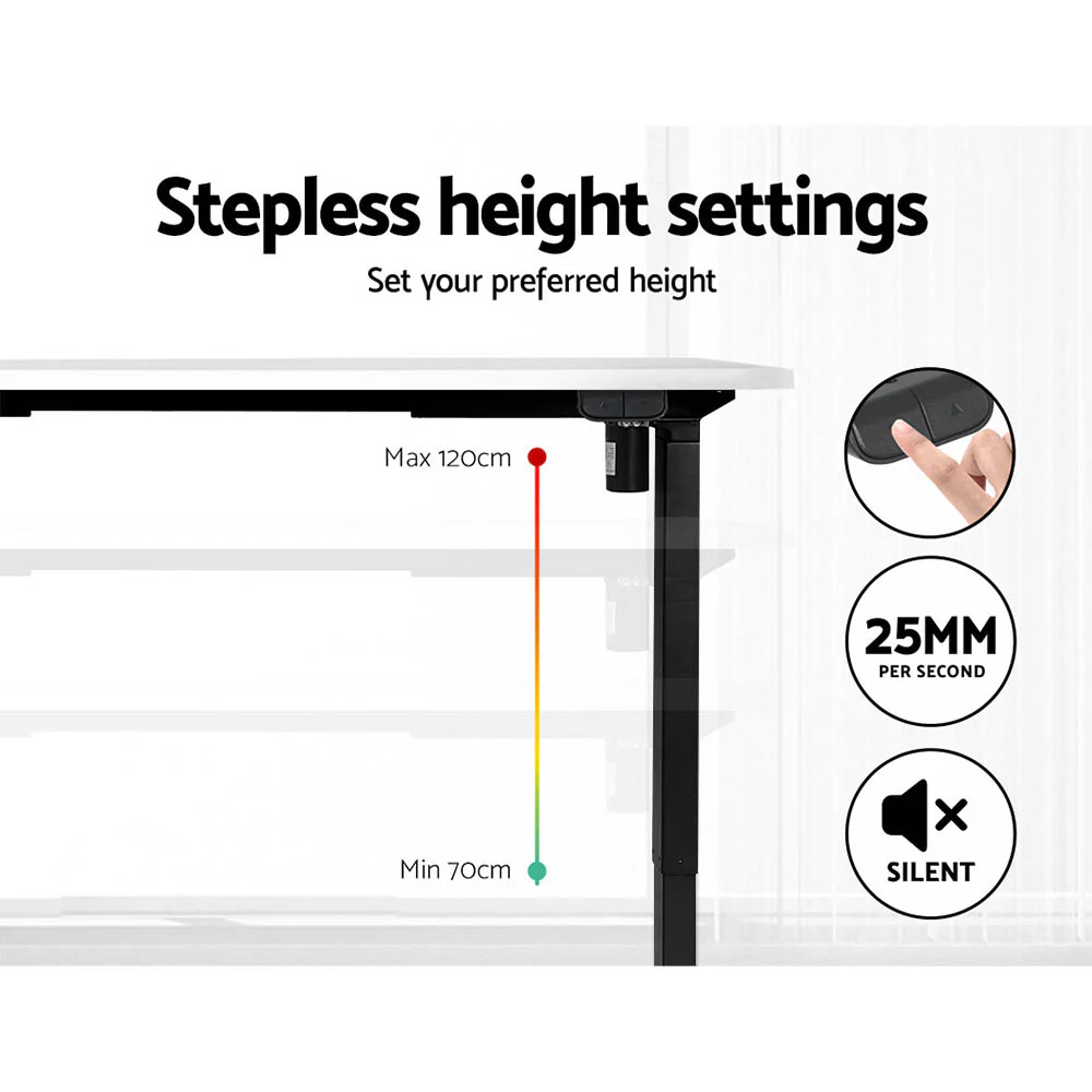 Artiss Standing Desk Motorised White 140CM - Image 4
