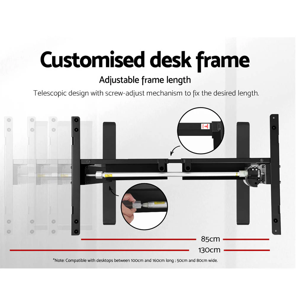Artiss Standing Desk Motorised White 140CM - Image 5