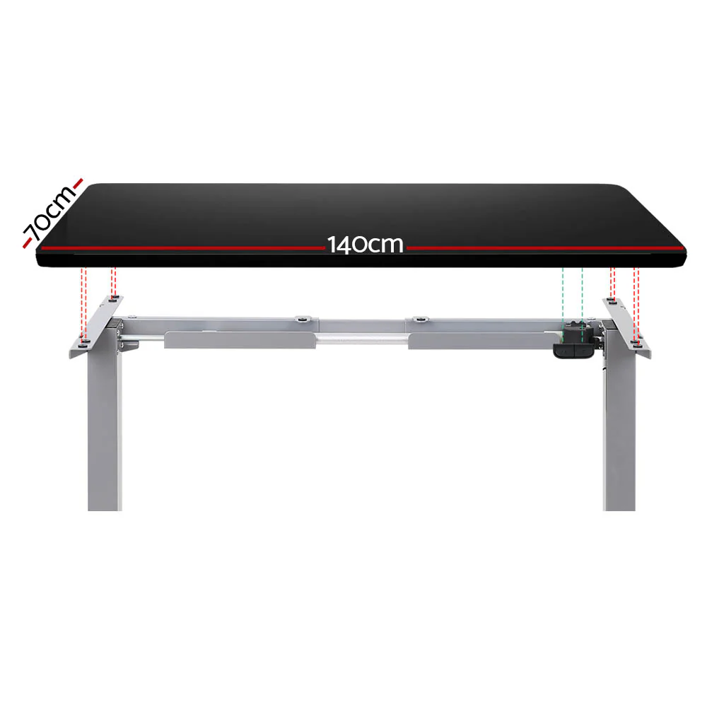 Artiss Standing Desk Motorised 140CM Black - Image 3